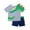 Blue, variant on Gyratedream Baby Toddler Boys Short Sleeve Sunsuit Swimwear UPF 50 Pullover Rash Guard and Swim Trunks Two Piece Outfit Set Kids Cartoon Print Swimsuit for 1-7 Years