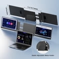 thumbnail image 4 of Laptop Screen Extender, 14" FHD 1080P Triple Portable Monitor for 13"-16.1" Laptops, Ultra-Slim IPS Display with Built-in Stand & Dual Speakers, HDMI/Type-C/USB-A Plug and Play, Travel/Home/Office, 4 of 8