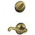 thumbnail image 2 of Schlage F59 FLA 609 RH Flair Interior Right-Handed Lever with Deadbolt, Antique Brass (Interior Half Only), 2 of 3