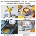 thumbnail image 6 of Abstract Ombre Colored Coasters Set of 6, Rainbow Watercolor Painting Art Absorbent Coasters for Drinks, Coaster for Bar Office Dining Coffee Table Accessories Decor, Non Slip Round Desk Coaster, 6 of 9