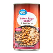 Great Value Brown Sugar Hickory Baked Beans, 28 oz Can