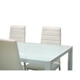 thumbnail image 4 of 7 Piece Glass Top Rectangular Dining Table and 6 Side Metal Chairs Kitchen Breakfast Furniture, 4 of 7