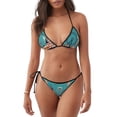 thumbnail image 1 of Gaeub Let's go Travel Print Women's Triangle Bikini,String Bikini Set,Two Piece Swimsuit Bathing Suits, 1 of 6