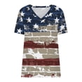 thumbnail image 4 of Lilgiuy Women's Casual T-shirt Star Printed V-Neck Blouse Short Sleeve Pullover Tops, 4 of 4