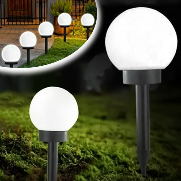 Solar Lights Outdoor, 12 Pack Solar LED Globe Powered Garden Light Waterproof for Yard Patio Walkway Landscape  Spike Pathway Cool White