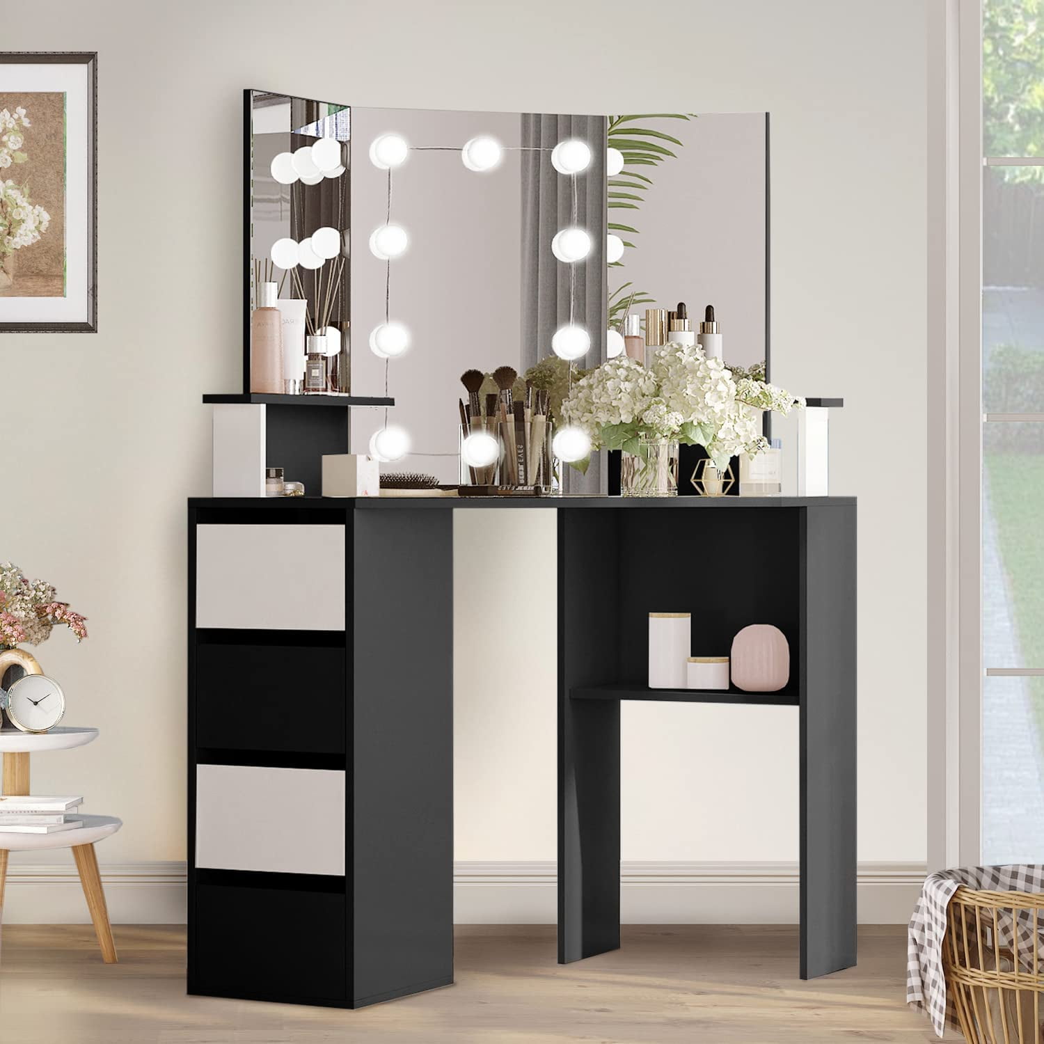 Small corner 2024 vanity desk