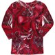 thumbnail image 1 of Estilo y co. Camiseta henley con diamantes de imitación para mujer, rojo, PP, 1 of 1
