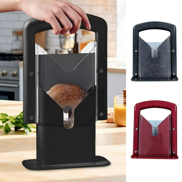 Bread Bagel Slicer Guillotine Portable Removable Design Fast Clean Cutting Tool Even Thin Slices Ergonomic Handle 1-Pack 23x18x8cm Bagel Cutter