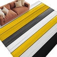 thumbnail image 2 of 5'x8' Area Rugs, Yellow White Wood Indoor Outdoor Area Rug for Living Room Bedroom, Black Farmhouse Village Rural Lodge Washable Bathroom Rugs Kitchen Floor Carpet Mats Home Decor Aesthetic, 2 of 8