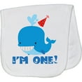 thumbnail image 2 of Inktastic Whale 1st Birthday Baby Burp Cloth, 2 of 3