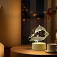 thumbnail image 4 of Lámpara de Mesa LED con USB, Luz Nocturna, Iluminación Ambiental Decorativa con Pantalla de Acrílico, 11 x 11 x 20 cm, Blanco Cálido para Dormitorio, Sala de Estar, 4 of 6