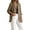 Khaki, variant on Women's Cotton Blend Button Linen Blazer Jackets Comfy Long Sleeve V Neck Lapel Collar Suit Jacket Top Khaki