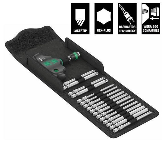 Wera Kraftform Kompakt 400 T-Handle Screwdriver and Bit Set