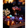 thumbnail image 4 of Paquete de 24 velas LED de té que cambian de color, velas de té sin llama a pilas con colores del arcoíris para bodas y fiestas, base blanca sin parpadeo., 4 of 5