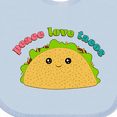 thumbnail image 4 of Inktastic Peace Love Tacos Boys or Girls Baby Bib, 4 of 4