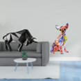 thumbnail image 2 of Estatua moderna de resina de toro y perro colorido, figura abstracta coleccionable de animal, adorno para entrada, mesa, escritorio, estante, oficina,, 2 of 8