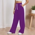 thumbnail image 3 of Sweatpants for Women 2025 Elastic High Waisted Loose Fit Wide Straight Leg Joggers with Pockets Trousers Sweat Pants, 3 of 7