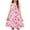 Pink-3, variant on Abomasnow Toddler Girls Summer Dresses Boho Floral Print Sleeveless Tutu Dress A Line Crew Neck Swing Flowy Midi Dress 4-14 Years
