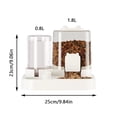 thumbnail image 3 of Dual Cat Feeder Automatic, Automatic Cat Feeder 2 Cats, 10X18 in Clear Plastic, Cat Mat integrated Base, Plastic Water Dispenser, 1 Pc, 3 of 3