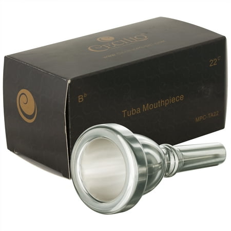 Cecilio Standard Tuba Mouthpiece, Silver Plated, Size