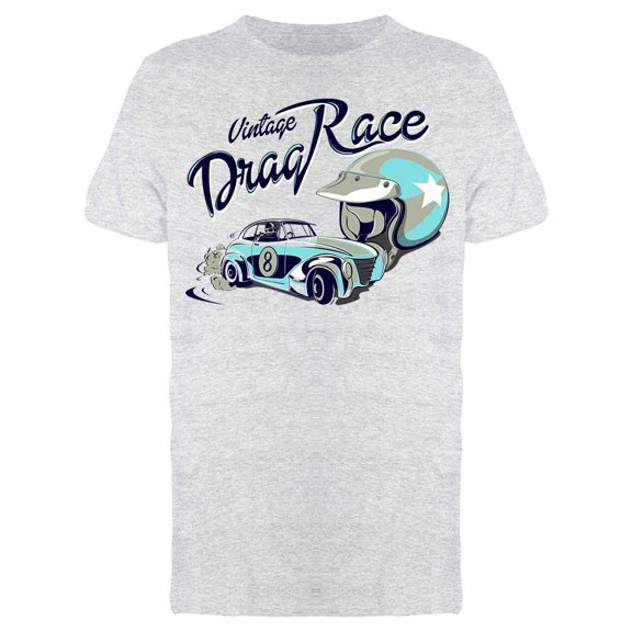 Vintage Drag Race T-Shirt Men -Image by Shutterstock, Male XX-Large