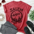 thumbnail image 2 of Salem Witch Girl's Trip T-shirt, Unisex Women's Men's Shirt, Halloween Spooky Season Novelty Gift, Heather Red, XX-Large, 2 of 6