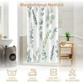 thumbnail image 6 of Sage Green Leaves Stall Shower Curtain, Branches Leaves Tree Plants Floral Small Dorm Bathroom Curtain, Natural Botanical Narrow Shower Curtain for Bathroom Set with 6 Hooks, 36Wx72L, 6 of 6