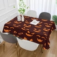thumbnail image 4 of Coolnut Halloween Pumpkin Face Rectangle Tablecloth 60x108In,Dinner Table Cover for Outdoor & Indoor Patio, Picnic, BBQ, Holiday Party Halloween Decoration, 4 of 7