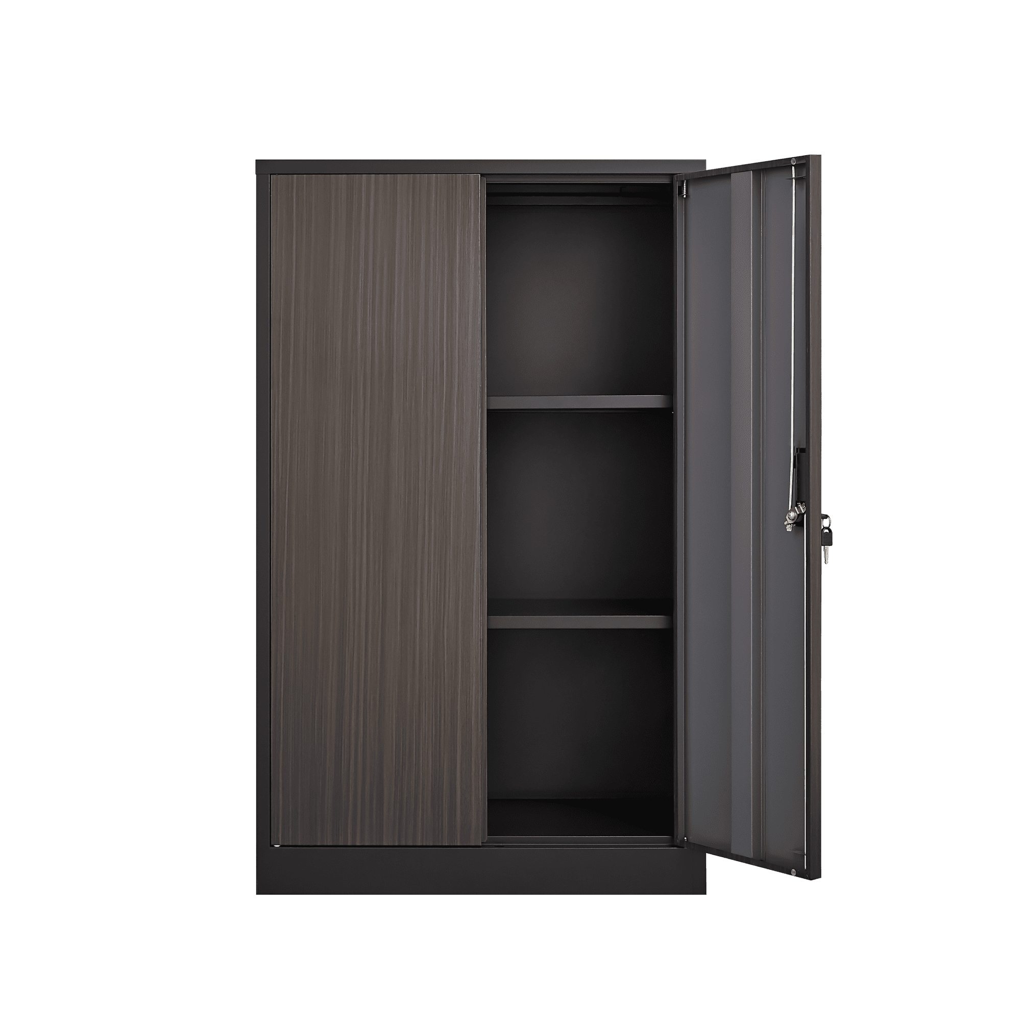 Metal Storage Cabinet File Cabinet Folding Storage Locker Cabinet for Home Office,School,Garage,Brown