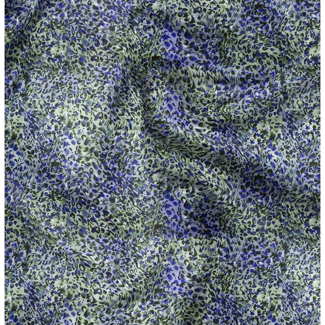 Soimoi Rayon Fabric Leopard Animal Skin Printed Craft Fabric by The Yard 56 Inch Wide