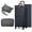 Rococo Blue with 2 Makeup Brush Bag, variant on Byootique 4in1 Rolling Makeup Train Case with 2 PCS Clear Cosmetic Toiletry Bag for Makeup Artist, CB Shadows