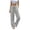#Gray 1, variant on Vynhevius Women's Solid Pants Drawstring Elastic Waist Wide Leg Pockets Loose Casual Trousers