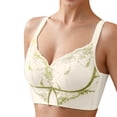 thumbnail image 4 of Comfortable Lace Bra No Steel Ring Adjustable Lift Bra for Women Breathable Underwear for Everyday Wear #White,36, 4 of 6