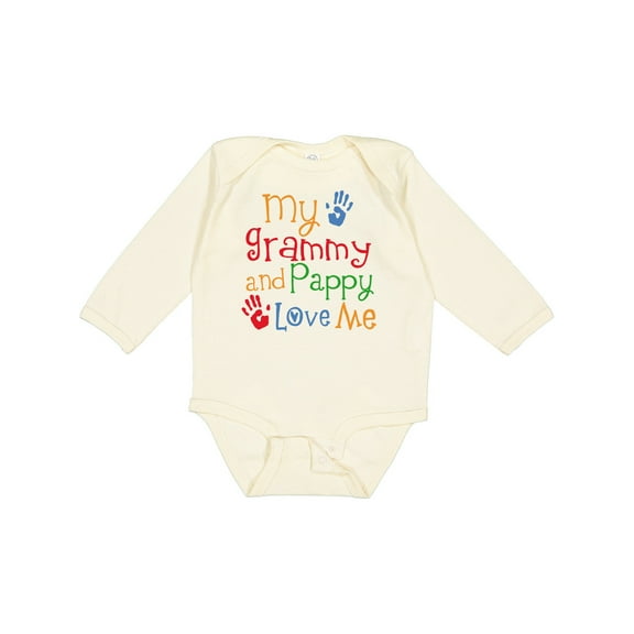 Inktastic Grammy and Pappy Love Me Boys or Girls Long Sleeve Baby Bodysuit