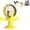Yellow, variant on Cat Dog Treat Dispenser Toy - Cat Interactive Feeder Pet Food Toys Feeder 360° Degree Rotating Food Leakage Device Rotate with Strong Suction Cup Money Wheel Shape
