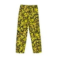 thumbnail image 5 of Easygdp Yellow Butterflies Men's Pajama Pant, Sleep Elastic Waistband Lounge Pants - Large, 5 of 9