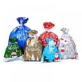 thumbnail image 5 of Big Treat Bags 5 pcs Mix Holiday Colors (24 Inch x 17 Inch) | Colorful Cello Bags Christmas Colors with Twist Ties | 2.5 Mil Quality Green & Red Cellophane Treat Bags | Transparent 6x9 in Bags, 5 of 7