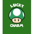 thumbnail image 2 of Men's Nintendo Super Mario St. Patrick's Day Extra Life Mushroom Lucky Charm Sweatshirt Kelly Green Small, 2 of 4