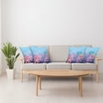thumbnail image 3 of Ambesonne Floral Throw Pillow Cover 4 Pack, Retro Cherry Blossom, 16", Pink Blue, 3 of 5