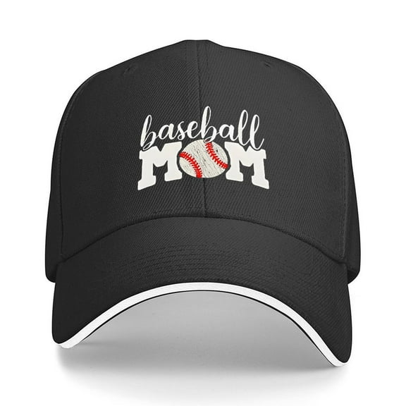 Baseball Mom Print Baseball Cap Adjustable Strap for Running Workouts and Outdoor Activities All Seasons,Made In USA,Adult One Size Fits All