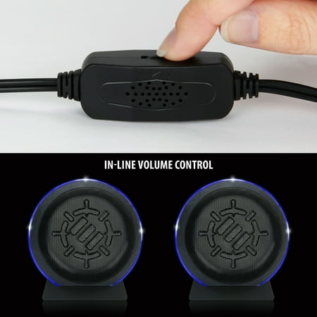 ENHANCE - SL2 USB Gaming 2.0 Computer Speakers - Blue LED
