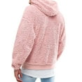 thumbnail image 3 of Men's Sherpa Fleece Hoodie Fuzzy Pullover Long Sleeve Kangaroo Pocket Hooded Sweatshirt Autumn Winter Outwear, 3 of 6