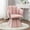 pink, variant on Swivel Accent Chair, 360° Cute Vanity Chair with Curved Back, Small Pink Barrel Chair in Soft Cotton Fabric for Bedroom or Living Room, Single Unit