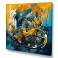 thumbnail image 2 of DESIGN ART Designart "Blue And Yellow Fluid Stone Iv" Abstract Marble Wall Art Prints 30 in. wide x 30 in. high, 2 of 5