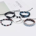 thumbnail image 3 of Men Vintage Woven Leather Bracelet Alloy Guitar Leather Bracelet Set Mother's Day Birthday Anniversary Gifts for Mom Of The Day, 3 of 3