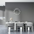 thumbnail image 4 of Sorbus Large Metal Numerical Wall Clock for Living Room Decor (Silver, 16" Diameter), 4 of 7