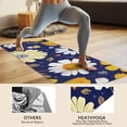thumbnail image 4 of Pioneer Flower Floral Print Pattern Hot Yoga Mat Towel Non Slip for Hot Yoga - Quick-Drying Yoga Mat Cover with 4 Corner Pockets with Travel Bag - Hot Yoga Towel Non Slip 70"x26", 4 of 6