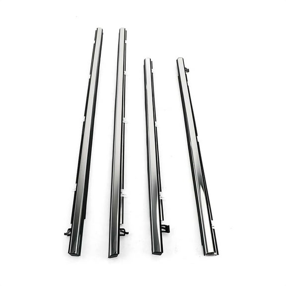 4pcs Side Window Molding Weatherstrip Trim Chrome For Acura TSX Sedan 09-14