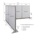 thumbnail image 2 of GOF L-shaped Freestanding Partition 96”D x 108”W x 60”H, Office Room Divider, Privacy Screen, Workstation Cubicle, 2 of 12