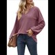 thumbnail image 1 of Camisetas de Larga para Mujer, Blusa con Escote en V Profundo, Elegantes e Informales, Moda 2025, Holgadas y Suaves, para Otoño e Invierno Rojo Ladrillo L, 1 of 10